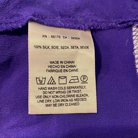 Maeve Colorblock Silk Hi Lo Tank Top Size 2 - Picture 5 of 6